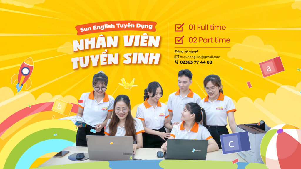 Sun English thông báo tuyển dụng nhân viên tư vấn tuyển sinh