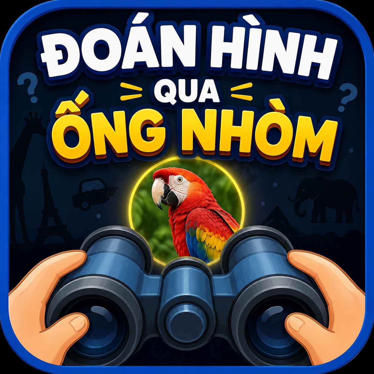 trò chơi đoán hinh qua ống nhòm