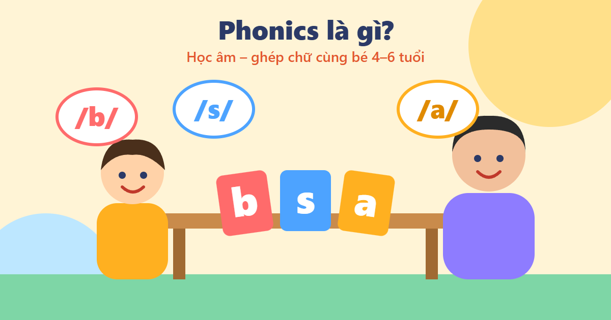 Bé và phụ huynh chơi thẻ chữ cái học phonics
